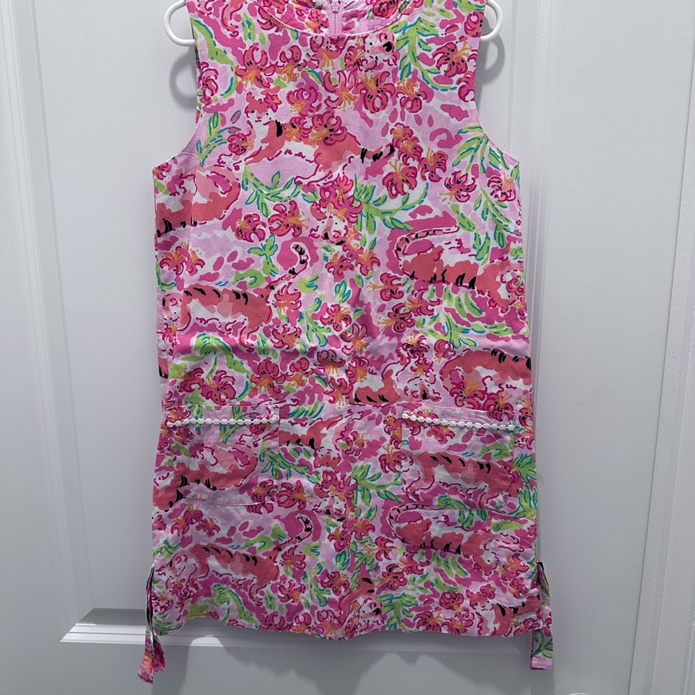 Lilly Pulitzer Pink Floral Printed Sleeveless Shift Dress